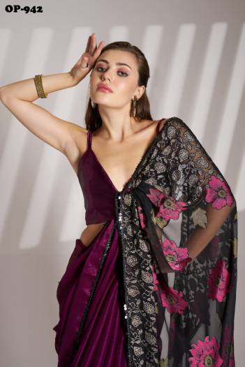 LAXMINAM OP-942 DESIGNER BRASSO SAREE WHOLESALER IN INDIA